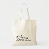 Tote Bag Mariage sur mesure à destination Bienvenue à Atlan (Devant)