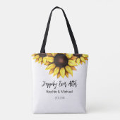 Tote Bag Mariage Tournesol Heureux À Tout Jamais (Dos)