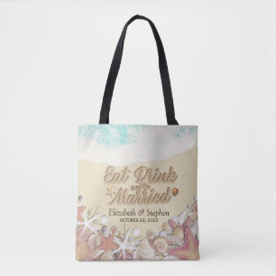 Tote Bag Mariage Welcome Summer Sea Beach Starfish Seashell