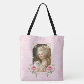Tote Bag Marie Antoinette,French,Paris,cat,portrait (Dos)