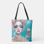 Tote Bag Marie Antoinette Qu'ils mangent du cupcake Mini (Dos)