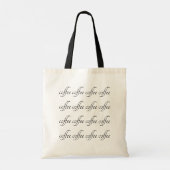 Tote Bag Marie Antoinette Style 18e-C. "Mais d'abord, café" (Dos)