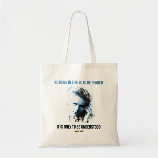 Tote Bag Marie Curie - rien dans la vie ne doit être craint (Devant)