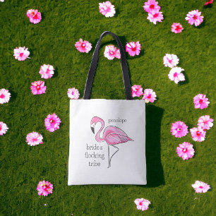 Tote Bag Marie-Fiancée Flamant à la Tribu Envahissante