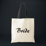 Tote Bag Mariée<br><div class="desc">Conception du texte du sac fourre-tout de mariée</div>