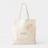 Tote Bag Mariée Art Nouveau Blush Pink Butfly Nom (Dos)