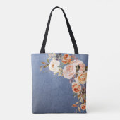 Tote Bag Mariée Blush Rose & Faux Jean Floral (Dos)