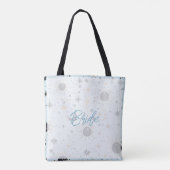 Tote Bag Mariée Céleste Bleu Or Noir (Dos)