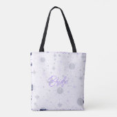 Tote Bag Mariée céleste noire et violette (Dos)