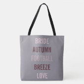 Tote Bag Mariée d'automne rustique tombant amoureuse d'une  (Devant)
