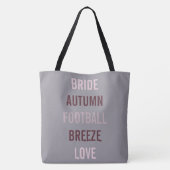 Tote Bag Mariée d'automne rustique tombant amoureuse d'une  (Dos)