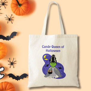 Tote Bag Mariée de Frankenstein Kawaii Halloween avec des b