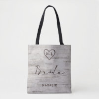 Mariée de monogramme de Birch Rustique