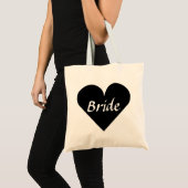 Tote Bag Mariée du coeur noir (Devant (produit))