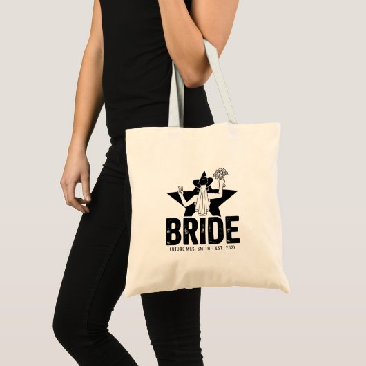 Tote Bag Mariée Florale Minimaliste (Devant (produit))
