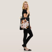 Tote Bag Mariée future chat calico mignon et cosy (Sur le modèle)