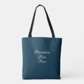 Tote Bag Mariée future mariage mariage fiançailles bleu (Dos)