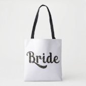 Tote Bag Mariée Or Noir Graphisme Rétro Mode (Devant)