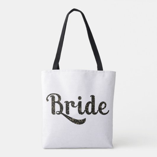 Tote Bag Mariée Or Noir Graphisme Rétro Mode (Dos)