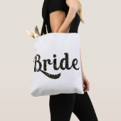 Tote Bag Mariée Or Noir Graphisme Rétro Mode (De près)