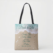 Tote Bag Mariée pour être des vagues de plage des orteils d (Devant)