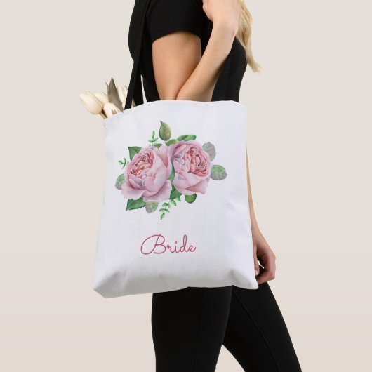 Tote Bag Mariée rose (De près)