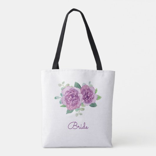 Tote Bag Mariée Rose violette (Dos)