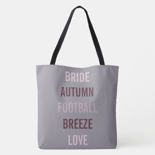 Tote Bag Mariée Rustique D'Automne Tombant Dans L'Amour Tai (Dos)