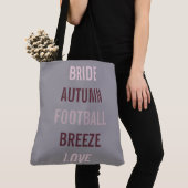 Tote Bag Mariée Rustique D'Automne Tombant Dans L'Amour Tai (De près)