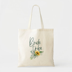 Tote Bag Mariée Tribe Sunflower Eucalyptus Mariage