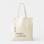 Tote Bag Mariés Cadeau de bienvenue de mariage  (Dos)