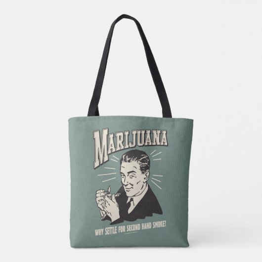 Tote Bag Marijuana : Régler la fumée de la 2e main (Dos)