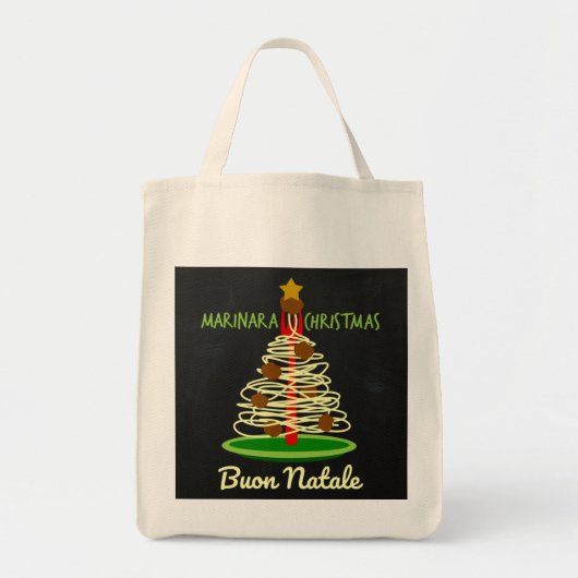 Tote Bag Marinara Christmas Buon Natale Spaghetti Tree (Devant)