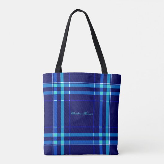 Tote Bag Marine et turquoise foncées tout plus de - (Dos)