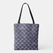 Tote Bag Marine moderne de l'art déco | et monogramme (Dos)