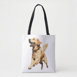 Tote Bag Marionnette Golden Retriever - Animaux de compagni