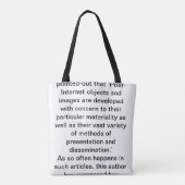Tote Bag Marisa Olsen, Postinternet : Art après l'Internet (Dos)