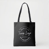 Tote Bag Marque avec votre logo d'entreprise, noir (Devant)