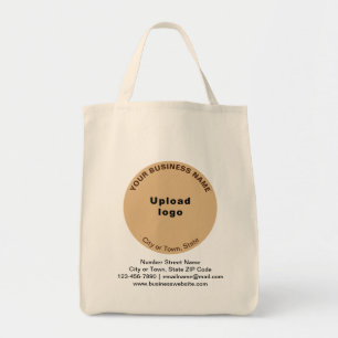 Tote Bag Marque commerciale en forme ronde Brown légère sur
