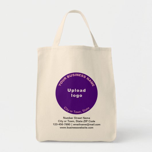 Tote Bag Marque commerciale en forme ronde violet sur l'épi (Devant)