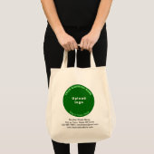 Tote Bag Marque d'affaires Green Round Shape sur l'alimenta (Devant (produit))