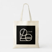 Tote Bag marque de coeur de "l'amour" (Dos)