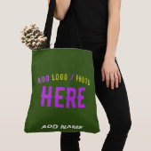 TOTE BAG MARQUE MODERNE MODERNE VERTE DE FORÊT MODERNE VÉRI (De près)