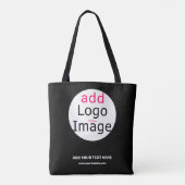 Tote Bag Marque professionnelle personnalisable Noir (Dos)