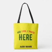 TOTE BAG MARQUE VÉRIFIÉE JAUNE CLAIR ET MODERNE (Dos)