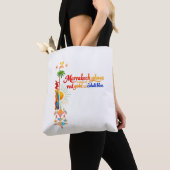 Tote Bag Marrakech Glows – Vibrant Moroccan Art Tee (De près)