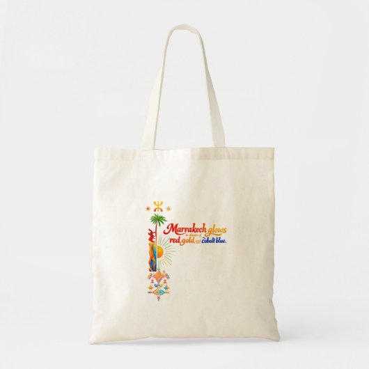 Tote Bag Marrakech Glows – Vibrant Moroccan Art Tee (Devant)