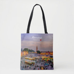 Tote Bag Marrakech, Maroc - Place Jemaa el Fnaa