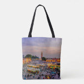 Tote Bag Marrakech, Maroc - Place Jemaa el Fnaa (Dos)