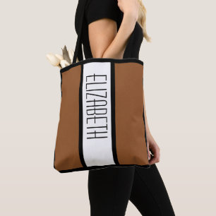 Tote Bag Marron Personnalisé Rustique Minimaliste Simple Mo